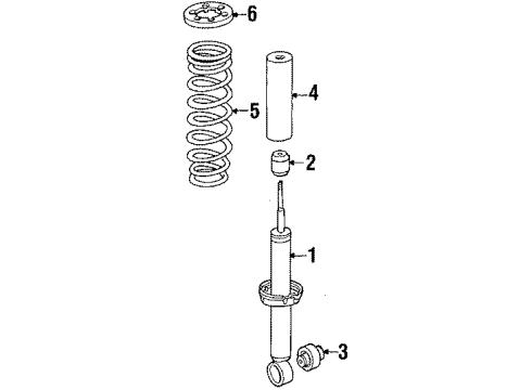 1989 Honda Civic Struts & Components - Rear Spring, Right Rear Diagram for 52441-SH9-902