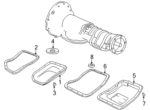 2000 Dodge Durango Automatic Transmission Filter-Transmission Oil Diagram for 4800029AA