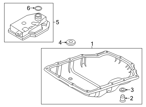 2019 Toyota Yaris Case & Related Parts Oil Pan Diagram for 35106-WB002