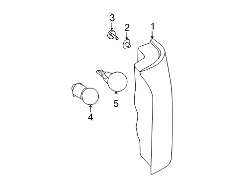 2002 Saturn Vue Tail Lamps Lamp Asm, Tail Diagram for 19206833
