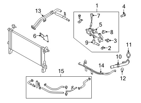 2010 Hyundai Genesis Coupe Powertrain Control Pipe Assembly-Heater Diagram for 25470-2C400