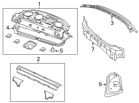 2019 Chrysler 300 Rear Body Panel-TAILLAMP Mounting Diagram for 68217430AA