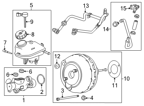 2016 Chevrolet Impala Hydraulic System Vacuum Hose Diagram for 22922123