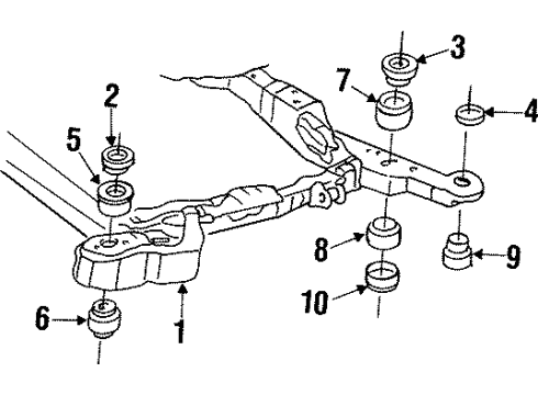 1989 Cadillac Allante Suspension Mounting - Front BRACKET, Heater and A/C Control Diagram for 1649635