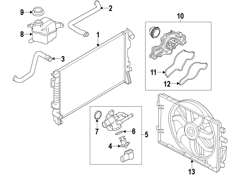 2009 Lincoln MKS Cooling System, Radiator, Water Pump, Cooling Fan Fan Relay Diagram for 8G1Z-8B658-A