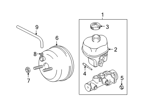 2006 Dodge Ram 1500 Dash Panel Components Booster-Power Brake Diagram for 5183885AA