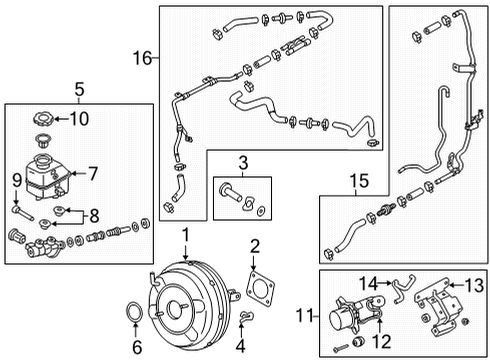 2019 Genesis G80 Hydraulic System Booster Assembly-Brake Diagram for 59110-B1000