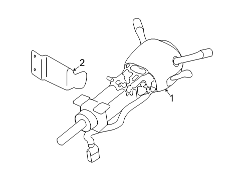 2004 Cadillac CTS Steering Column, Steering Wheel COLUMN, Steering Diagram for 25750341