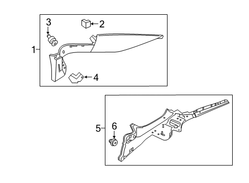 2019 Honda Accord Interior Trim - Quarter Panels GARN L, RR. *NH882L* Diagram for 84181-TVA-A04ZB