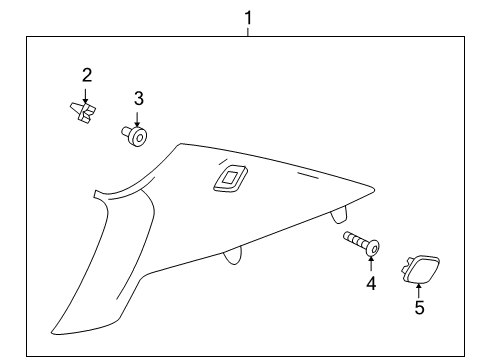 2006 Pontiac G6 Interior Trim - Quarter Panels Panel Asm-Quarter Upper Trim *Gray Diagram for 10394862