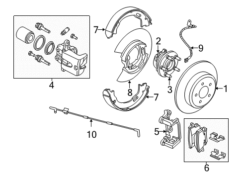 2007 Dodge Charger Anti-Lock Brakes Adapter-Disc Brake CALIPER Diagram for 5175065AD