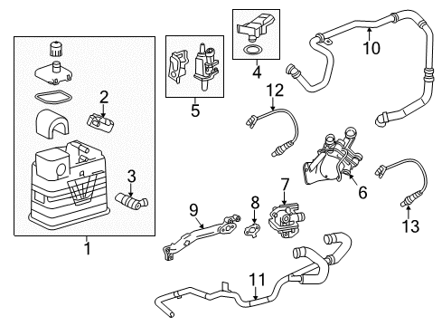 2014 Chevrolet Impala A.I.R. System Check Valve Gasket Diagram for 12652902