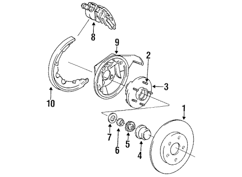 1995 Chrysler New Yorker Rear Brakes Line-Brake Diagram for 4695308