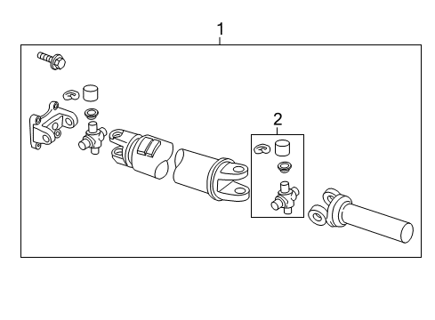 2002 Ford F-350 Super Duty Drive Shaft - Rear Drive Shaft Diagram for 2C3Z-4R602-CPC