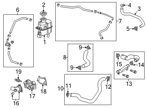 2014 Chevrolet Spark Powertrain Control Overflow Hose Diagram for 96676630