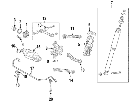 2007 Chrysler Crossfire Rear Suspension Components, Lower Control Arm, Stabilizer Bar Bar-Rear SWAY Diagram for 5104992AA