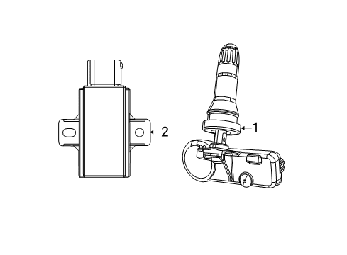 2020 Jeep Grand Cherokee Tire Pressure Monitoring Tire Pressure Sensor Diagram for 68443470AA