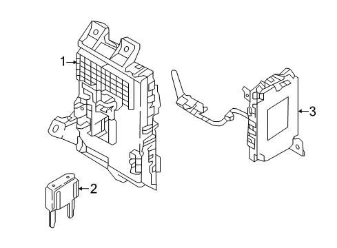 2020 Hyundai Elantra Controls - Instruments & Gauges Instrument Panel Junction Box Assembly Diagram for 91950-F2360
