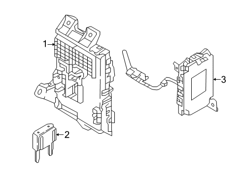 2017 Hyundai Elantra Controls - Instruments & Gauges Instrument Panel Junction Box Assembly Diagram for 91950-F2060