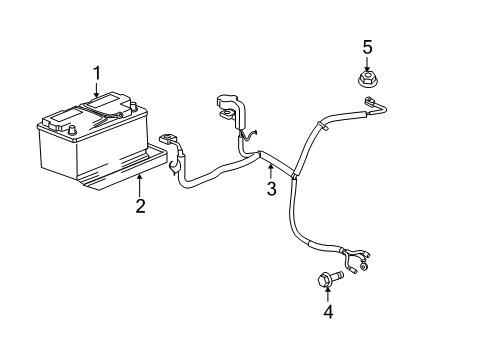 2010 Jeep Commander Battery Support-Battery Tray Diagram for 55396408AE