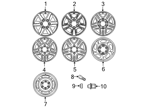 2007 Toyota Sequoia Wheels Wheel, Alloy Diagram for 42611-AF120
