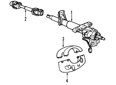 2008 Pontiac Solstice Steering Column & Wheel Column Asm, Steering Diagram for 15819293