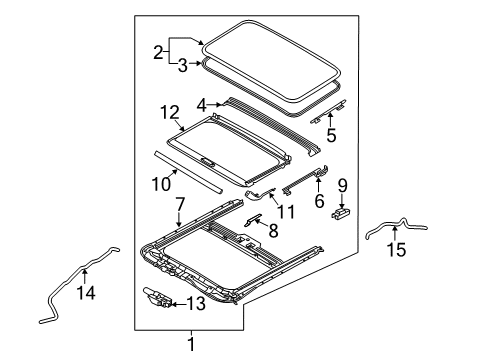 2016 Kia Forte Koup Sunroof Motor Assembly-Sunroof Diagram for 81631A7200
