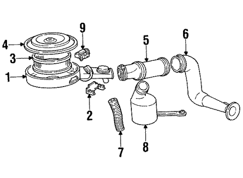 1993 Oldsmobile Silhouette Air Inlet Duct-Front Air Intake Diagram for 10115859