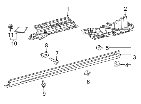 2021 Toyota RAV4 Exterior Trim - Pillars Under Cover Diagram for 58165-42030