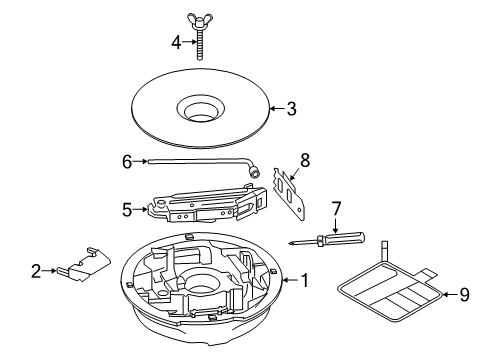 2021 Mini Cooper Clubman Jack & Components Bracket Diagram for 36106857382