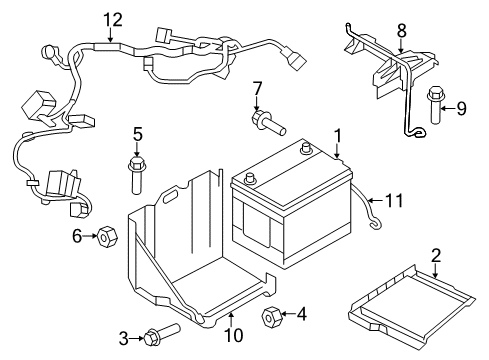 2010 Chrysler Sebring Battery *Battery-Storage Diagram for BE034800AA