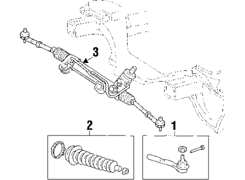 2004 Dodge Dakota P/S Pump & Hoses, Steering Gear & Linkage Line-Power Steering Return Diagram for 52110349AB