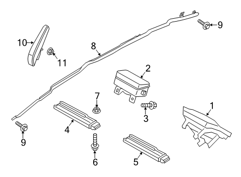 2013 Lincoln MKZ Air Bag Components Knee Air Bag Diagram for DG9Z-54045J77-BB