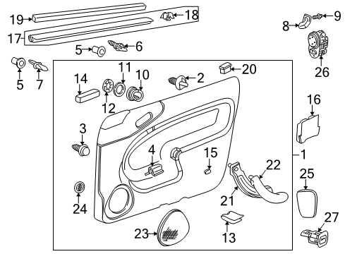 1999 Saab 9-3 Lift Gate Valve Pkg Diagram for 4636114