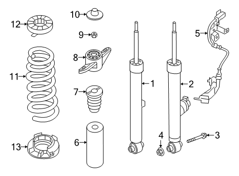 2022 Genesis G70 Shocks & Components - Rear Wire-EXTN, LH Diagram for 56190J5860