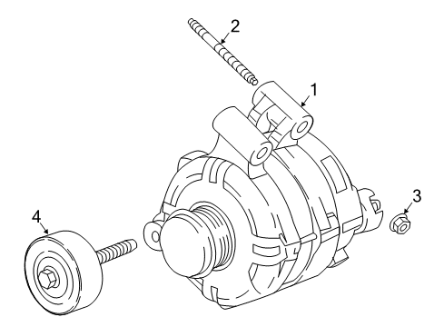 2018 Buick Enclave Alternator Alternator Diagram for 13534116