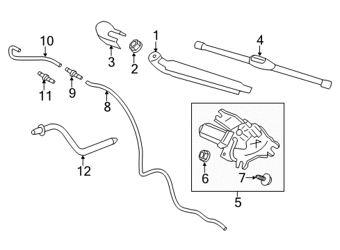 2013 Hyundai Elantra GT Wiper & Washer Components Hose & GROMMET Assembly-Rear WASHE Diagram for 98960-A5000