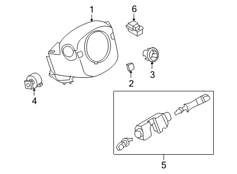 2009 Infiniti EX35 Shroud, Switches & Levers Switch Assy-Combination Diagram for 25560-1BA0A