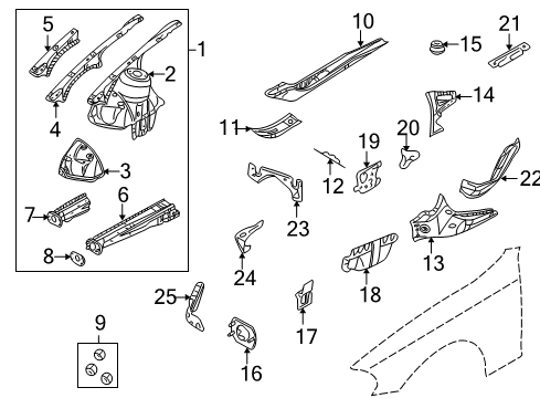 2006 BMW 330Ci Structural Components & Rails Ground Pin 48V Diagram for 41009880323