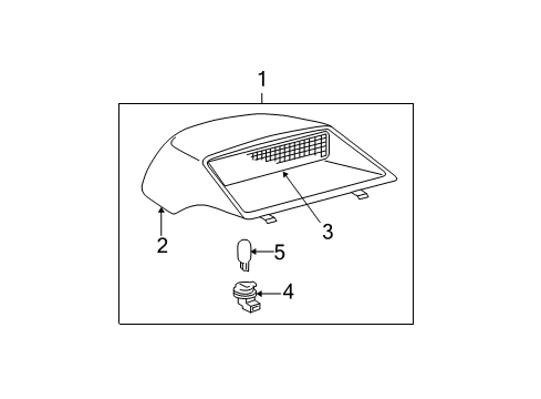 2005 Toyota Camry Bulbs High Mount Lamp Diagram for 81570-AA010-B2