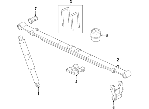 2017 Ford F-150 Rear Suspension Shock Diagram for HL3Z-18125-E