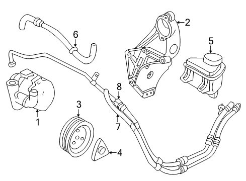 2003 Saturn L300 P/S Pump & Hoses, Steering Gear & Linkage Return Hose Diagram for 9191939