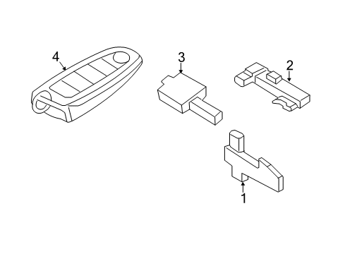2018 Ford Escape Keyless Entry Components Control Module Diagram for F1CZ-19G481-F