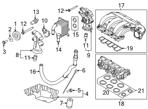 2016 Ford Edge Filters Cooler Pipe Diagram for F2GZ-6A715-A