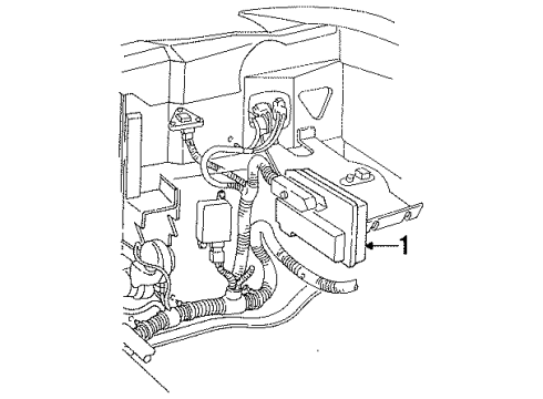 1996 Dodge Intrepid Powertrain Control Oxygen Sensor Diagram for 4606061