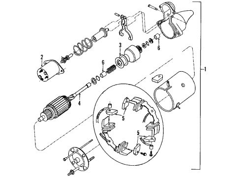 1992 Chevrolet Lumina Starter Motor Asm, Start (Remanufacture)(Sd260) Diagram for 10465313