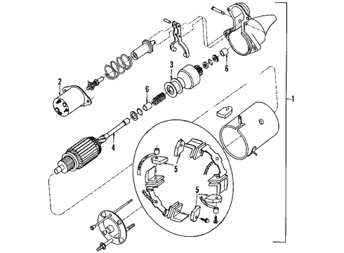 1994 Buick Regal Starter Drive, Starter Diagram for 10477566