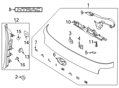 2022 Hyundai Palisade Parking Aid Unit Assembly-Surround View MONITO Diagram for 99960-S8110