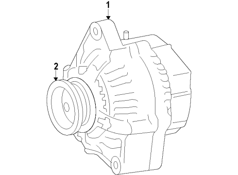 2013 Scion iQ Alternator Alternator Diagram for 27060-47060