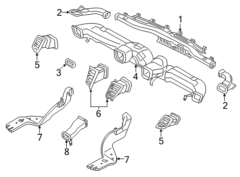 2018 Kia Cadenza Ducts Nozzle Assembly-Side DEFROSTER Diagram for 97393F6000WK